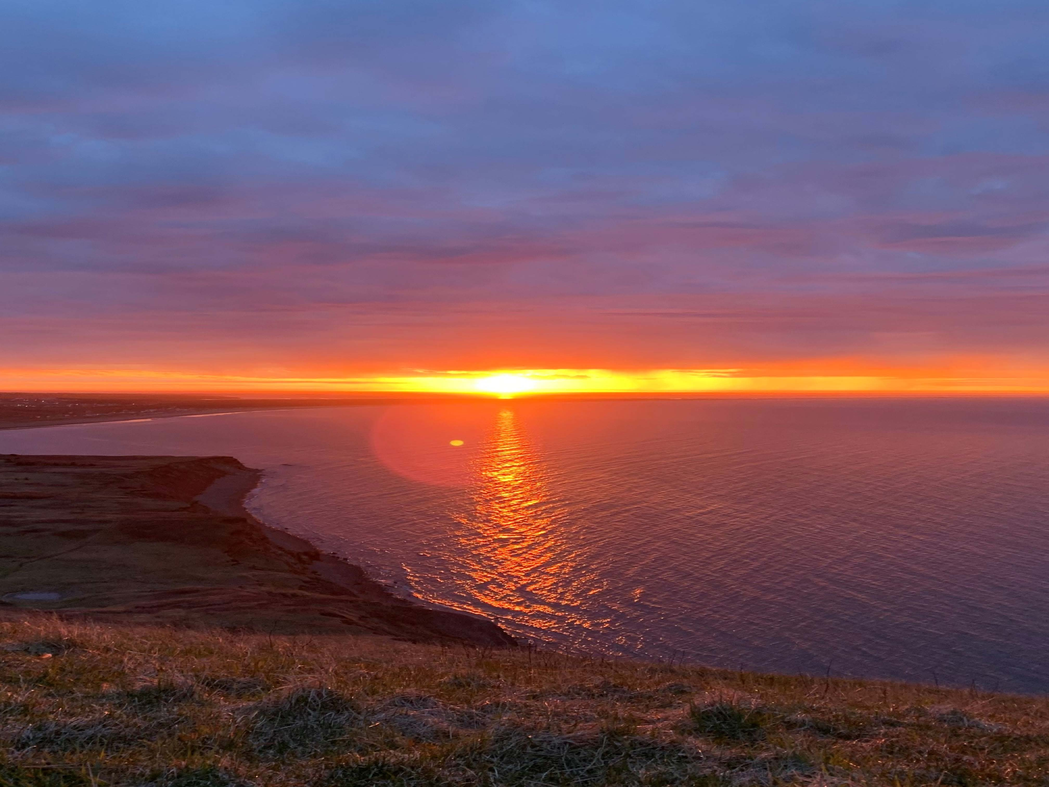 Couché de soleil.